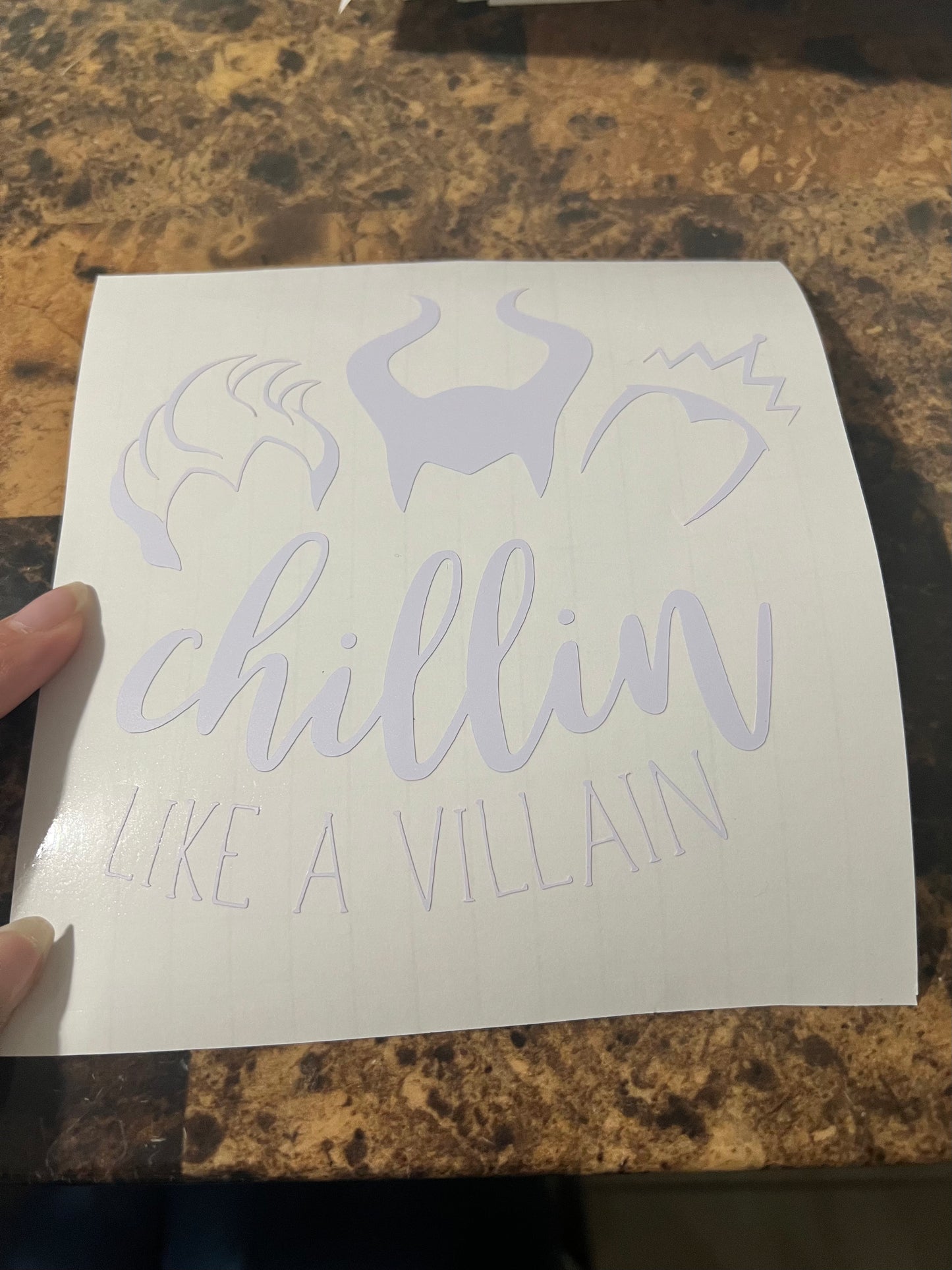 Chillin Like a Villain Disney Vinyl Sticker