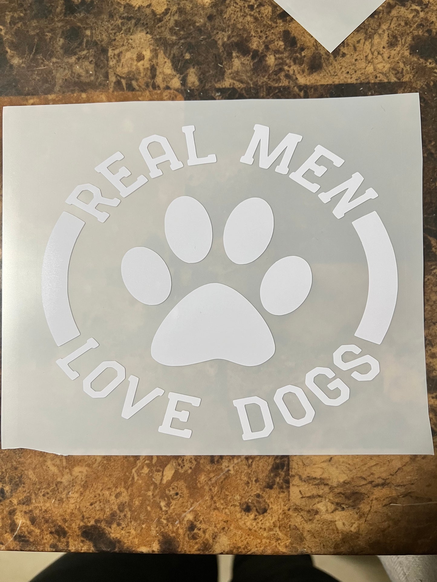 Real Men Love Dogs Vinyl Sticker