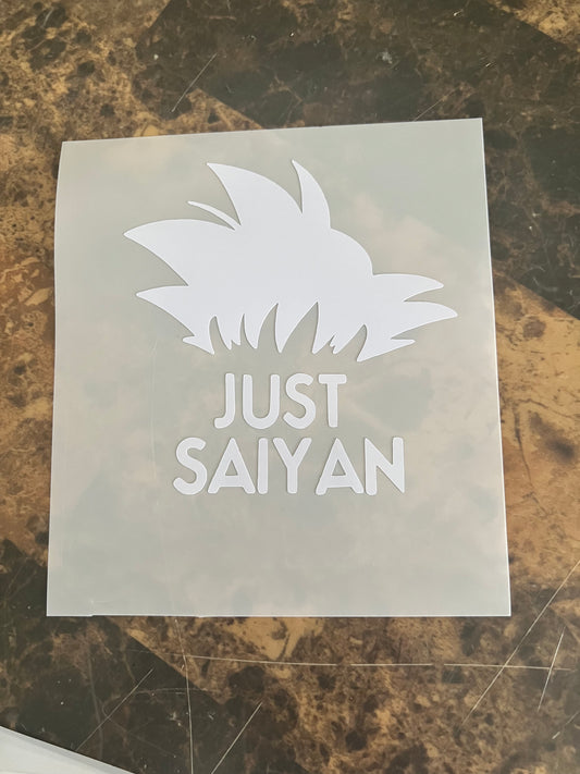 Goku Just Saiyan Vinyl Sticker