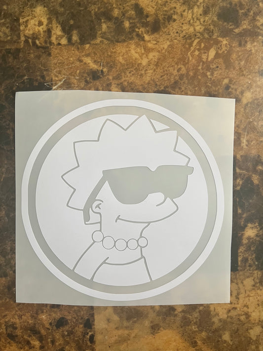 Lisa Simpson Cool Vinyl Sticker