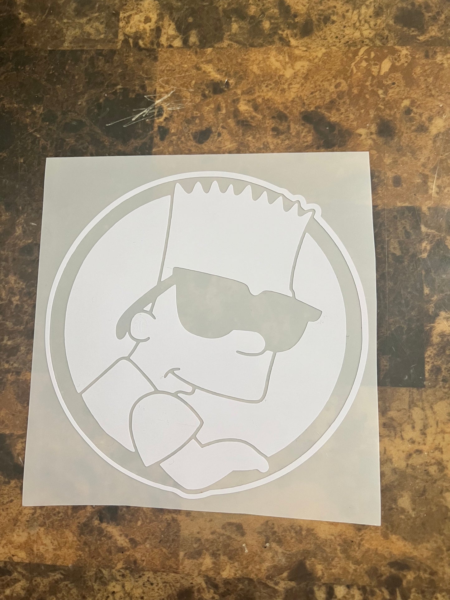 Bart Simpson Cool Vinyl Sticker