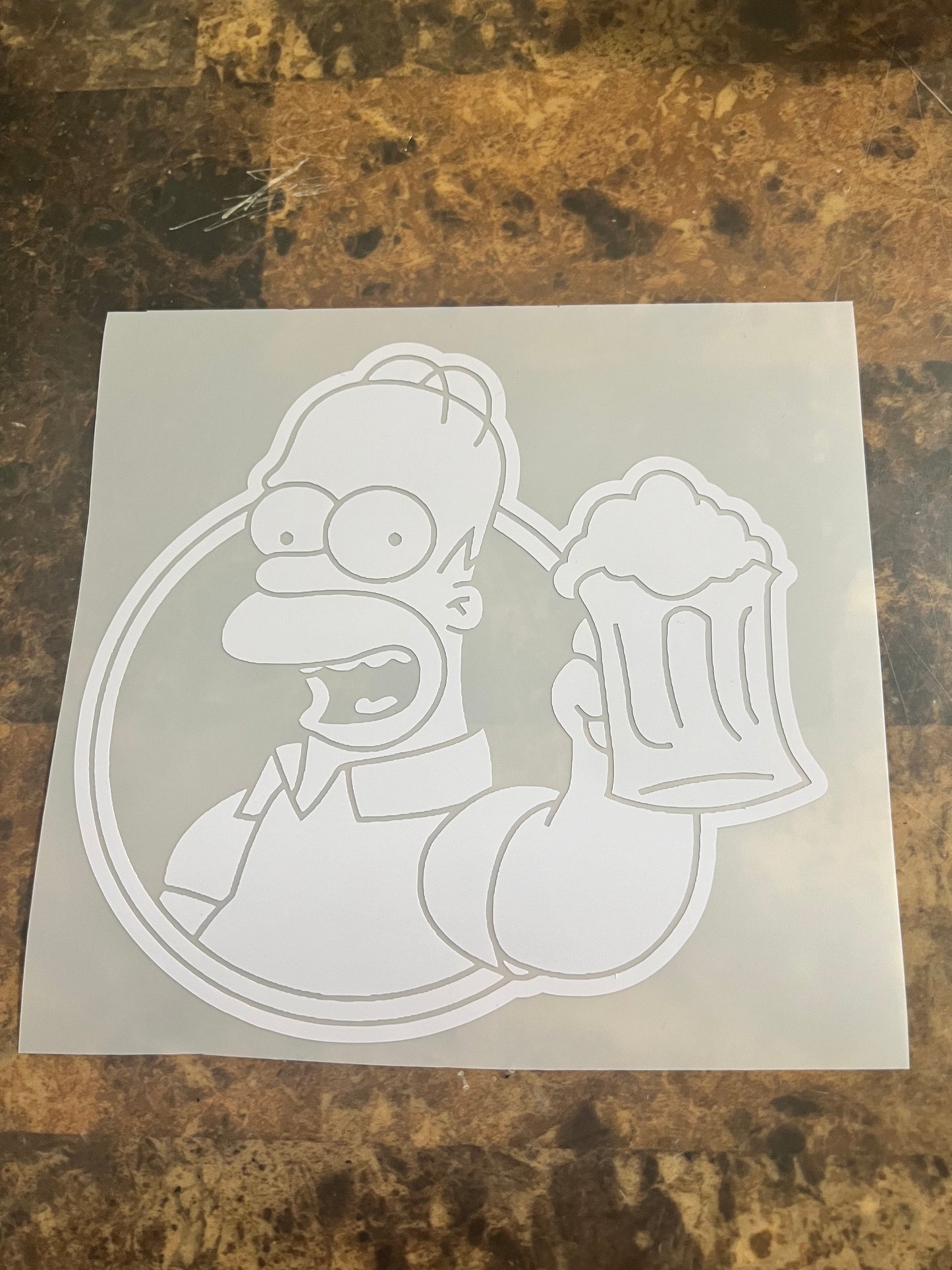 Homer Simpson Beer Vinyl Sticker