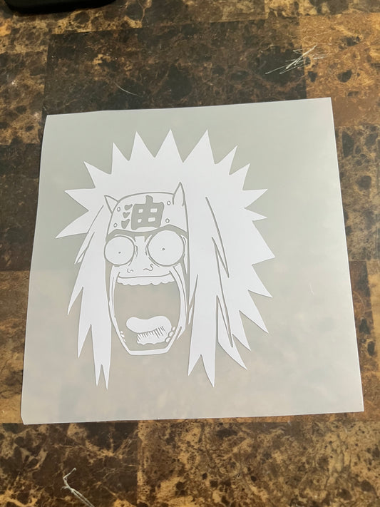 Jiraiya Screaming Naruto Vinyl Sticker