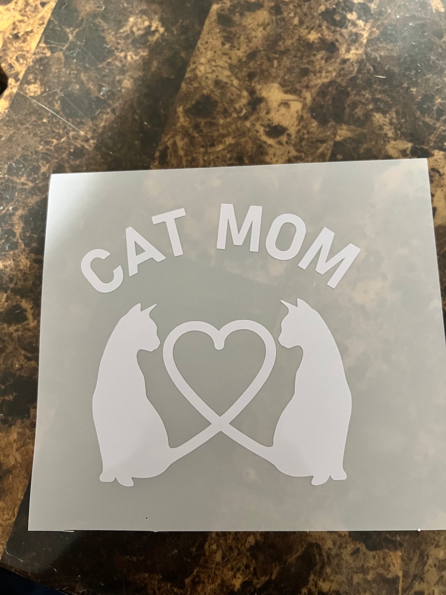 Cat Mom Vinyl Sticker