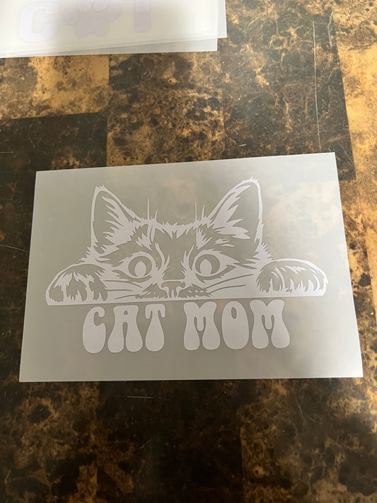 Cat Mom Vinyl Sticker