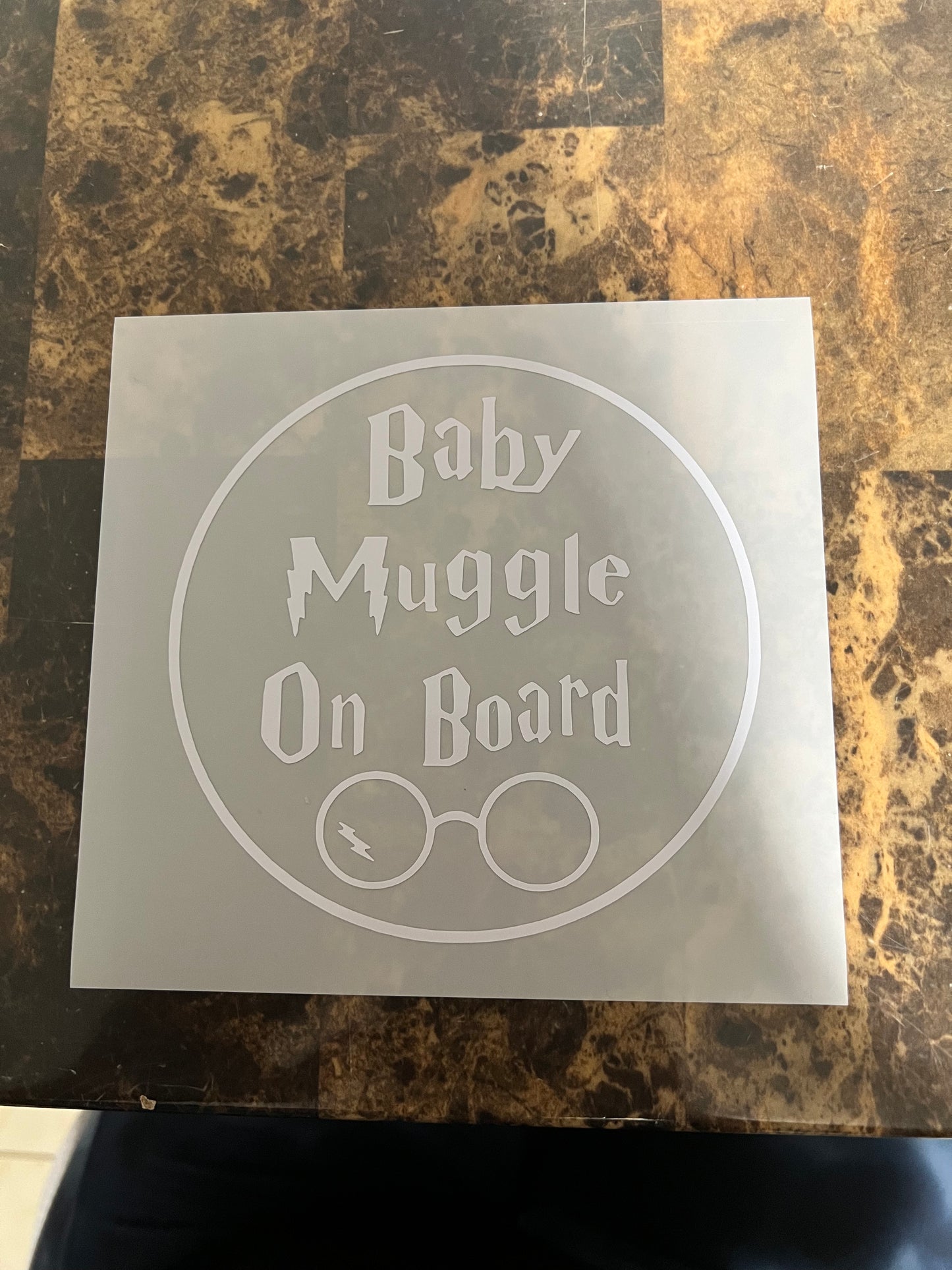 Baby Muggle On Board Harry Potter Vinyl Sticker