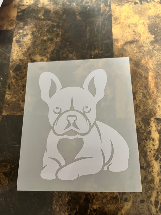 Boston Terrier Body Vinyl Sticker