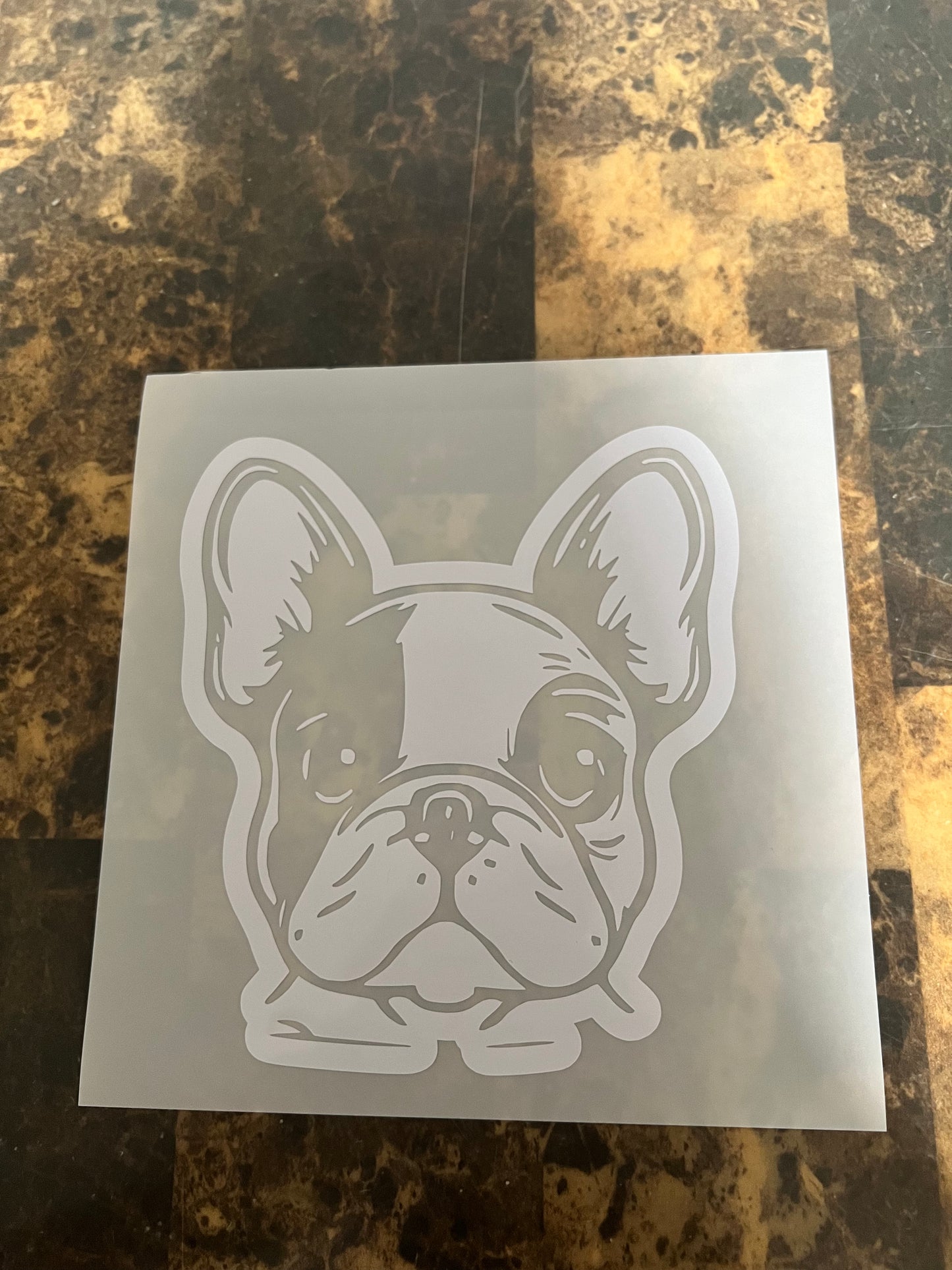 Boston Terrier Face Vinyl Sticker