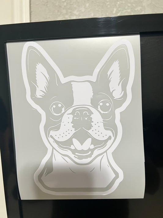 Boston Terrier Dog Vinyl Sticker