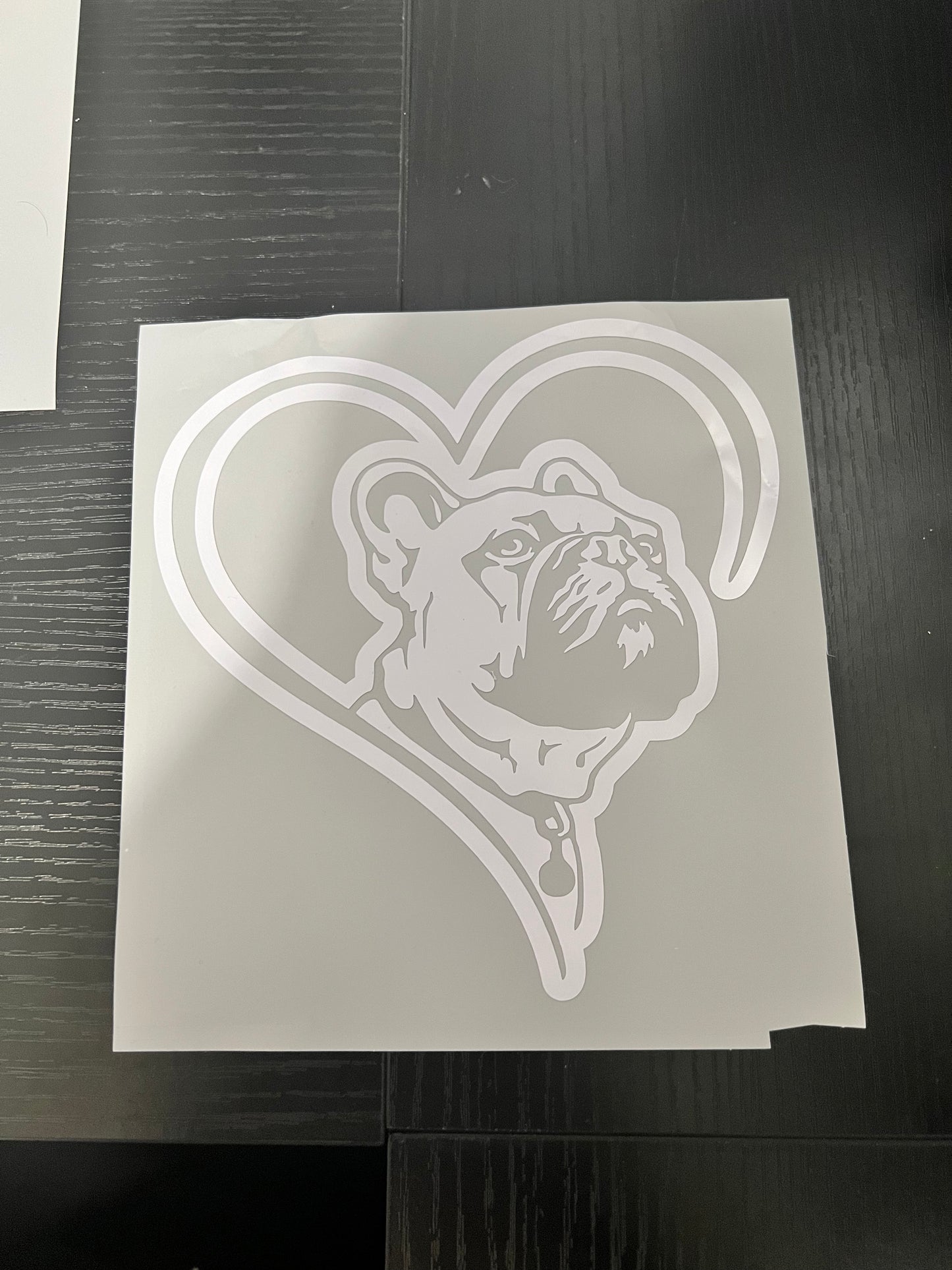 Frenchie (French Bulldog) Love Dog Vinyl Sticker