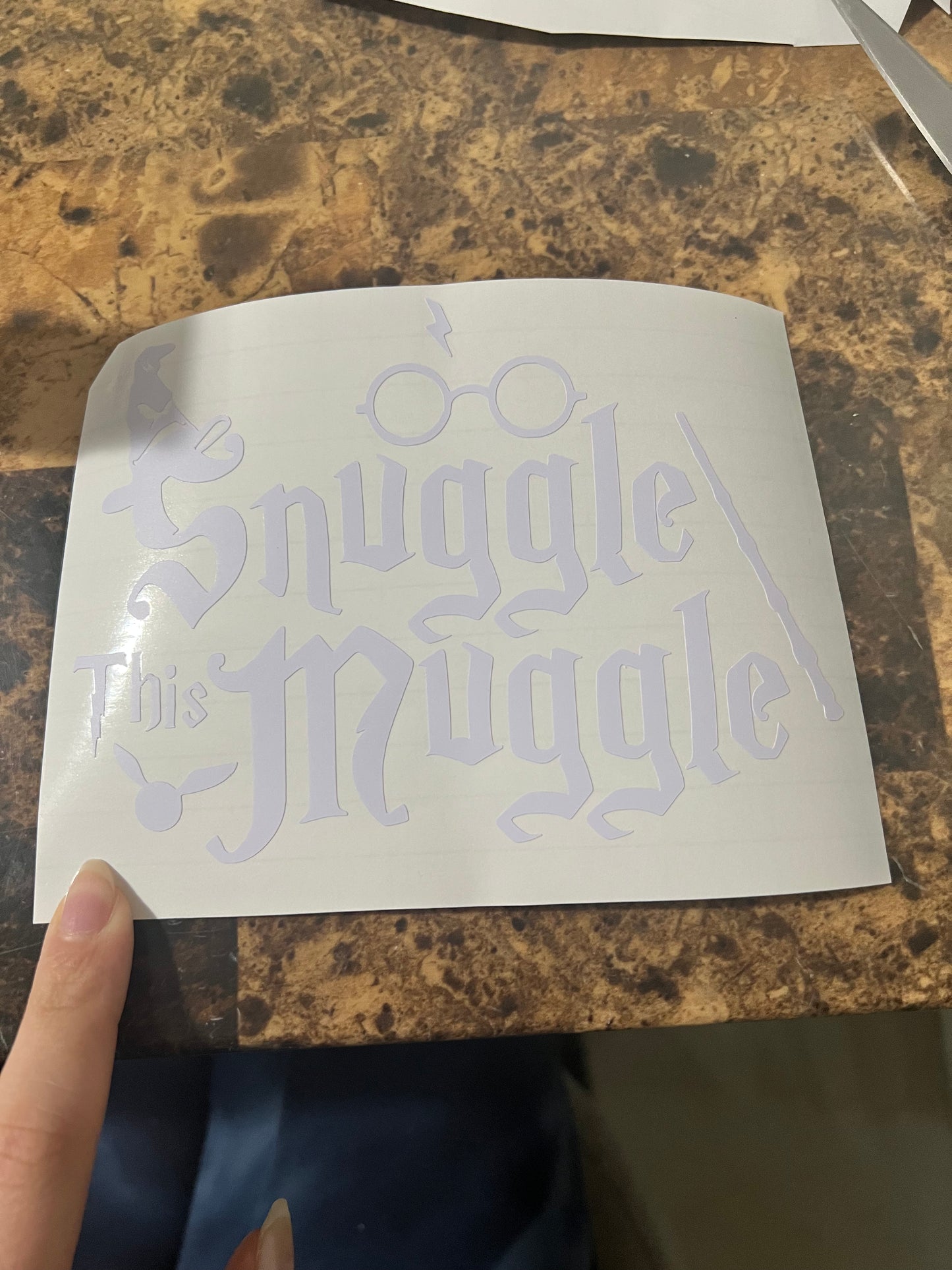 Snuggle this Muggle Vinyl Sticker