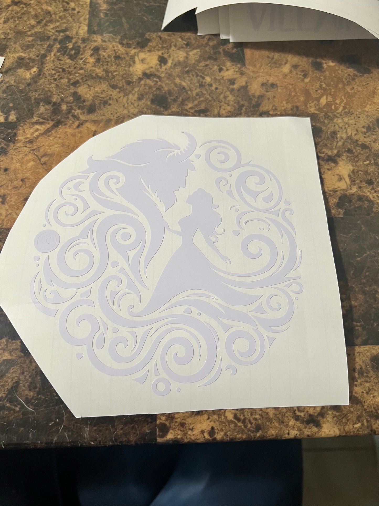 Beauty And The Beast Vinyl Sticker