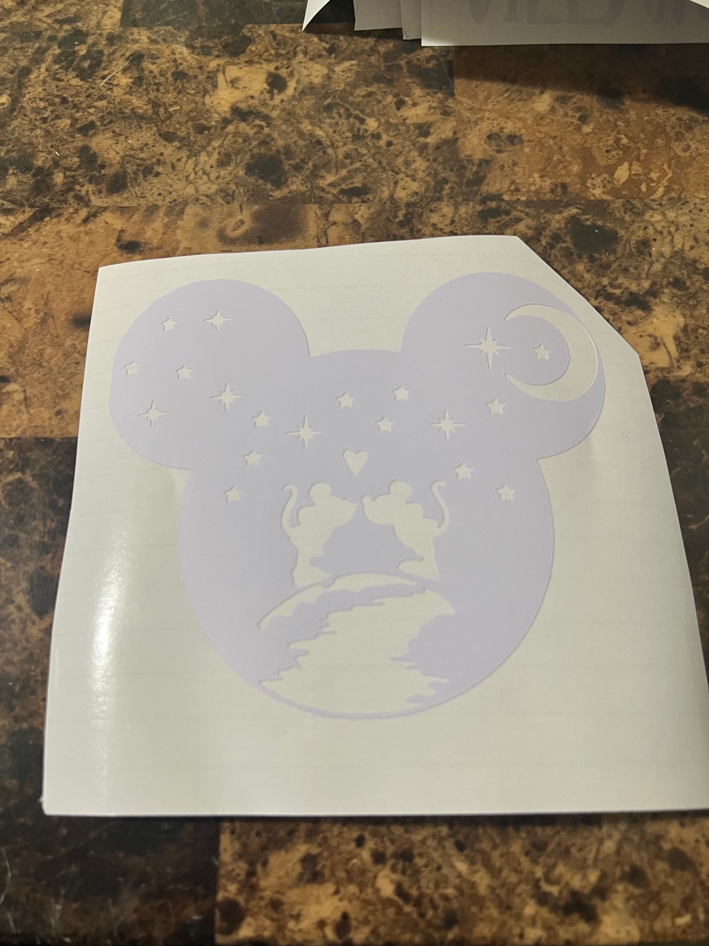 Disney Mickey and Minnie Mouse Vinyl Sticker