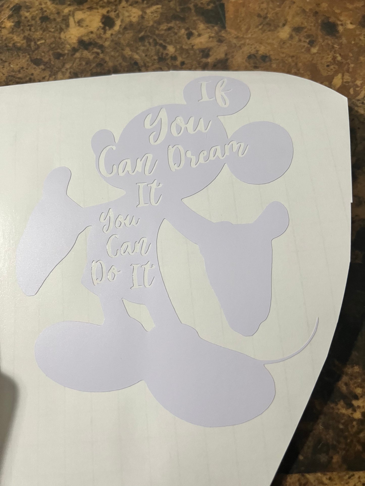 “If You Can Dream It You Can Do It” Mickey Mouse Vinyl Sticker