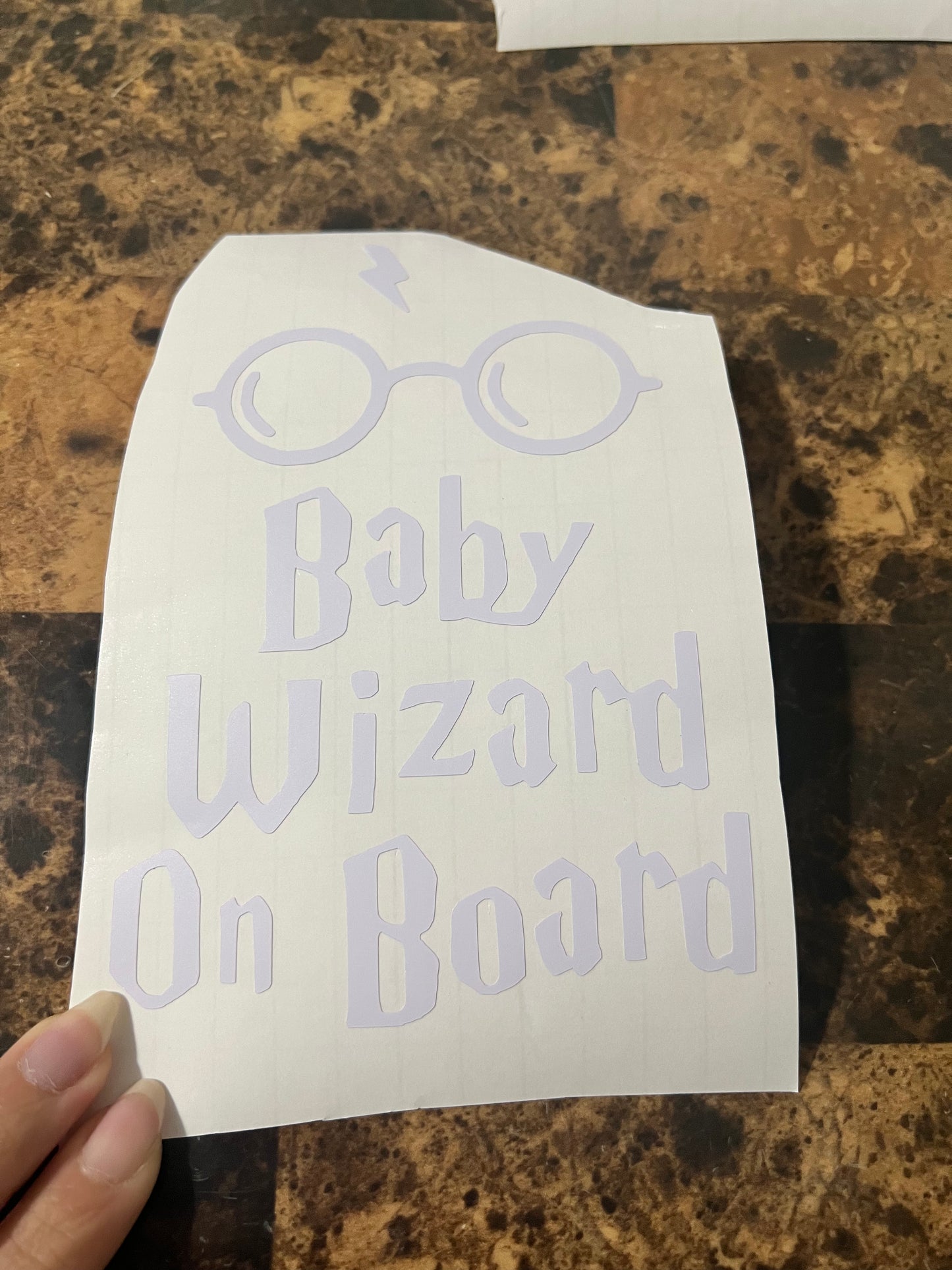 Baby Wizard On Board Vinyl Sticker