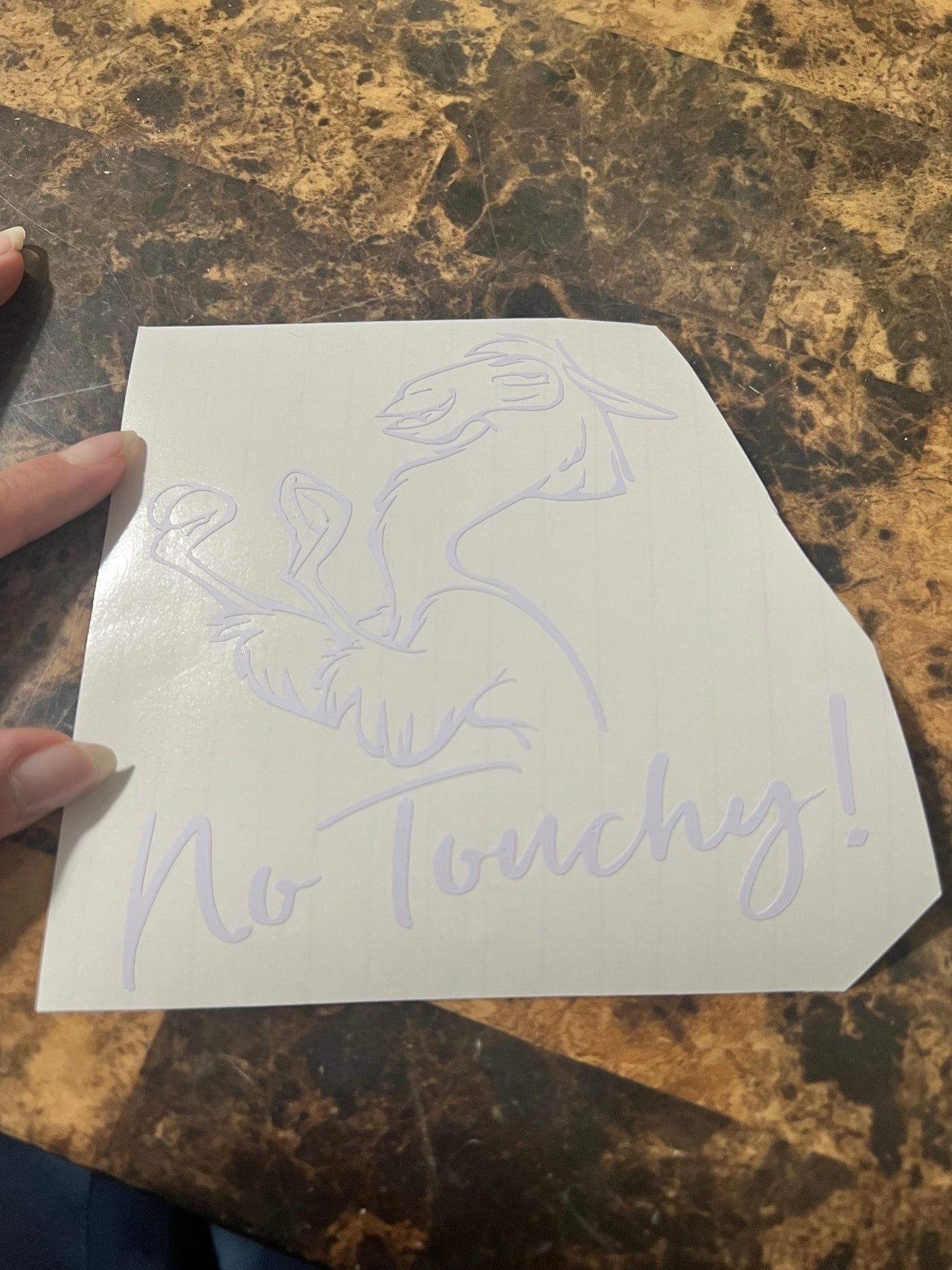 “No Touchy!” The Emperor's New Groove Vinyl Sticker