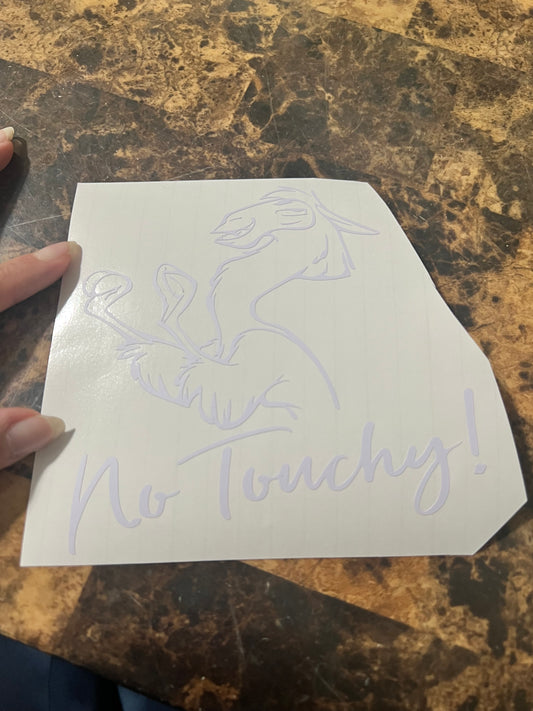 “No Touchy!” The Emperor's New Groove Vinyl Sticker