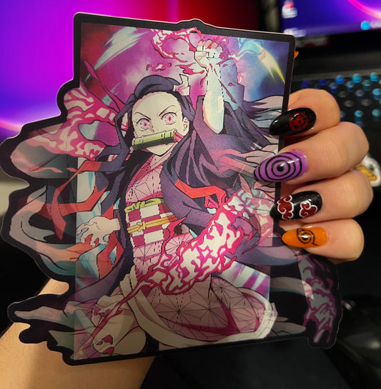 Nezuko and Muichiro Sticker 3D