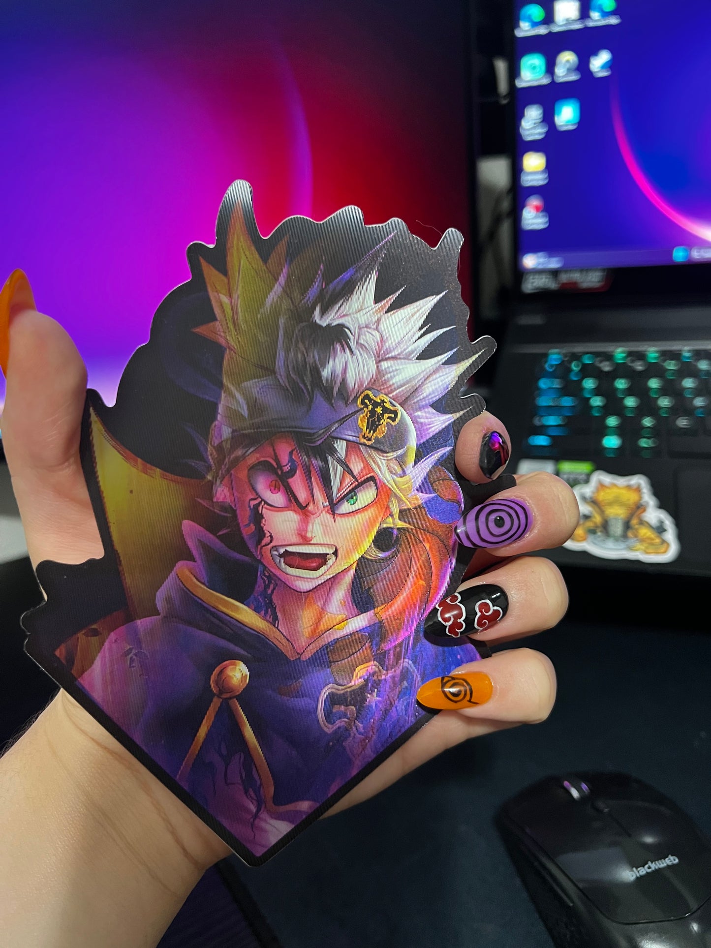 Naruto, Asta, Obito Sticker 3D