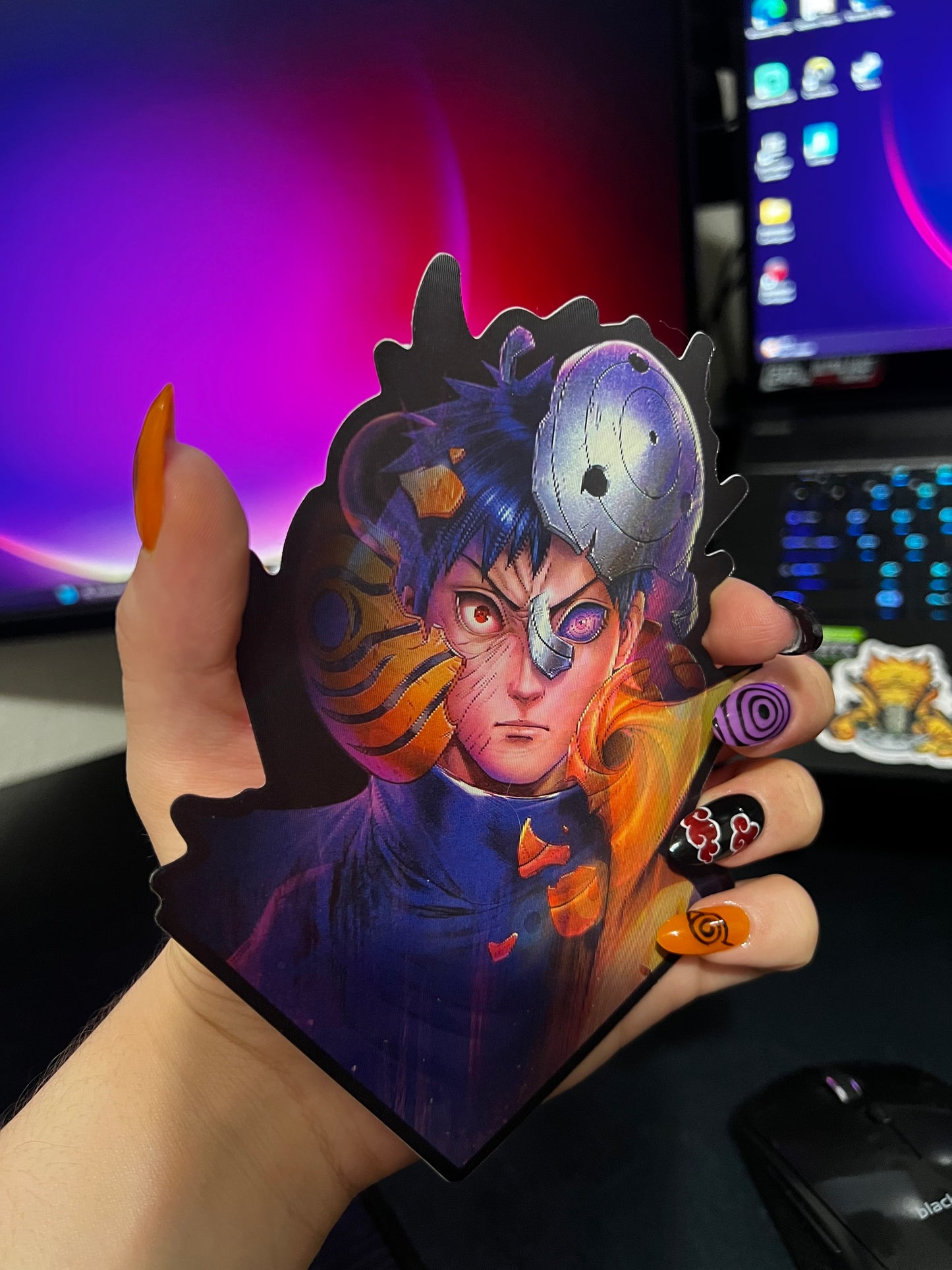 Naruto, Asta, Obito Sticker 3D