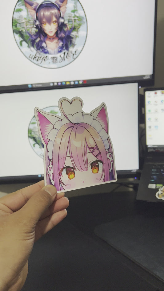 Cute anime face. Sticker3D